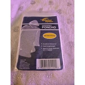 Weather Station Emergency Poncho Clear Lightweight One Size fits all
